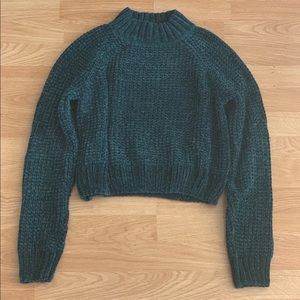 H&M cropped mock neck sweater